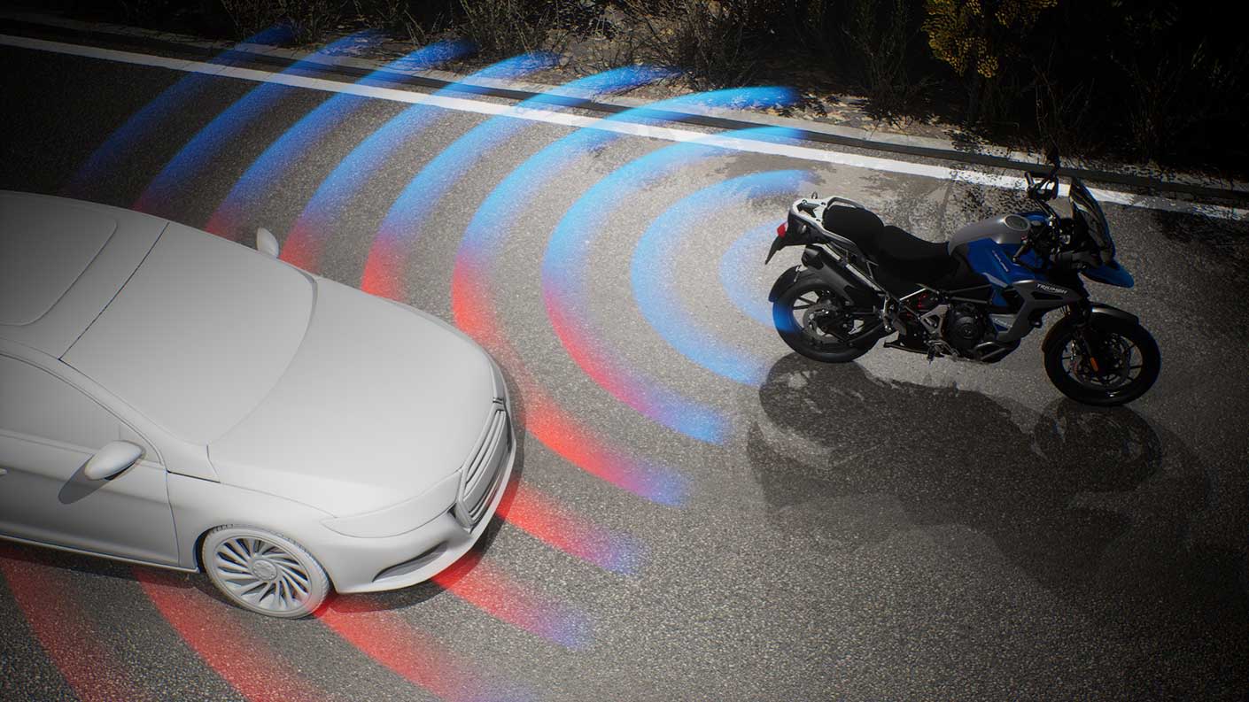 2022 Triumph Tiger 1200 blind spot radar 
